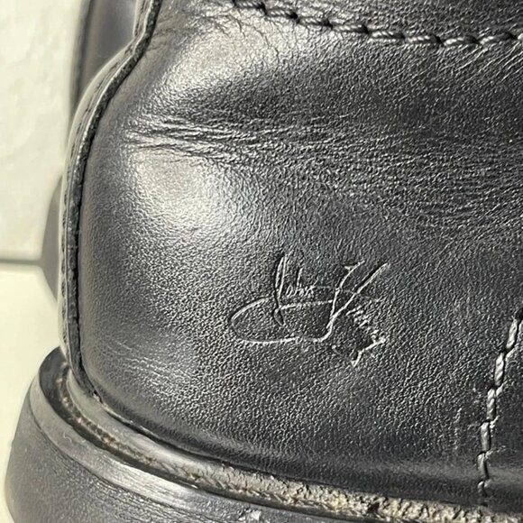 John Fluevog Ankle Boots Black Leather The Seventh Heaven Sole Women's Size 6.5 - Picture 11 of 13